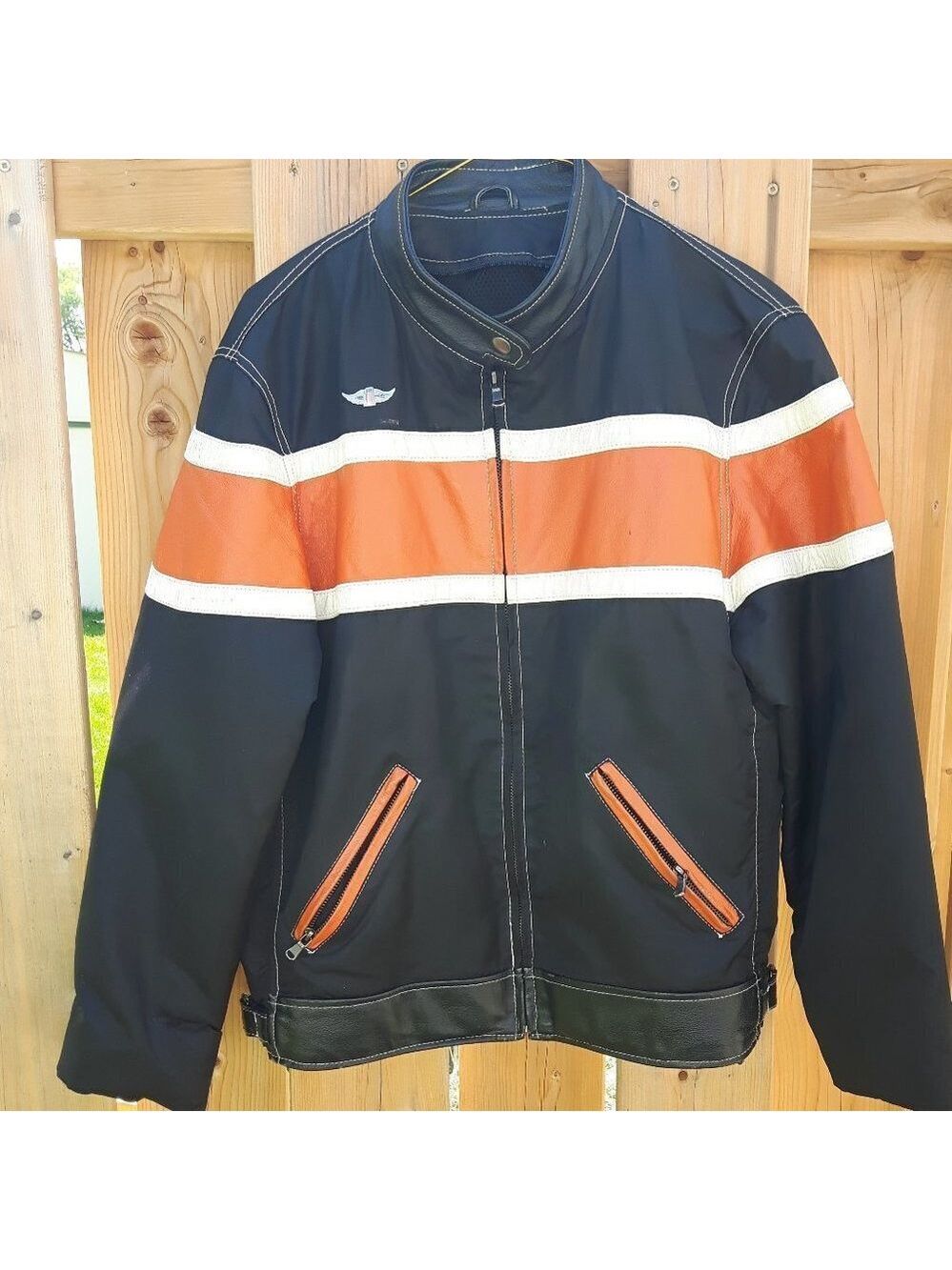 Vintage Harley Davidson Jacket Leather Accents S